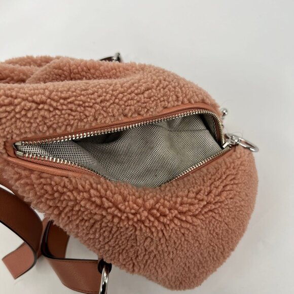 Rebecca Minkoff Pink Shearling Leather Backpack | Medium Size
